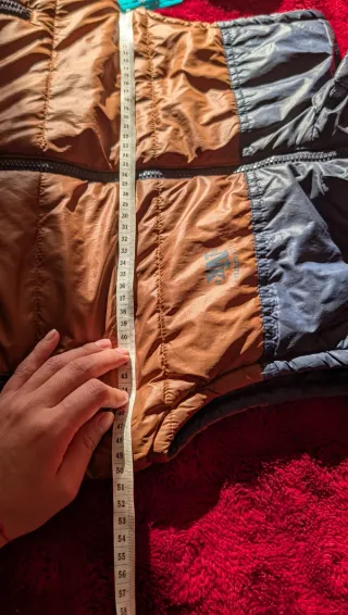 Chaleco reversible acolchado niño azul y marrón