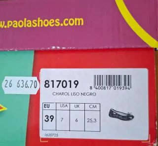 Manoletinas Paola Negras Brillantes Niña