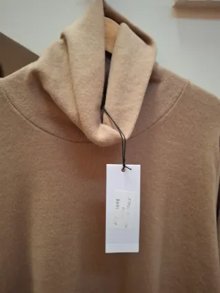 Vestido de punto beige/marrón