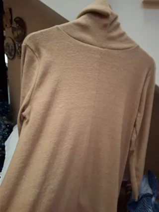 Vestido de punto beige/marrón