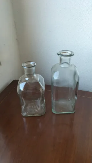 2 Botellas Cristal Boca Ancha