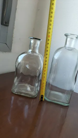 2 Botellas Cristal Boca Ancha