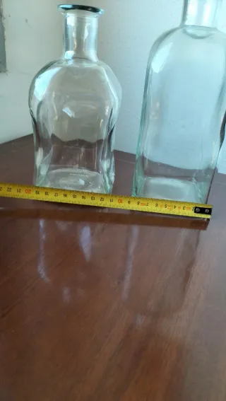 2 Botellas Cristal Boca Ancha