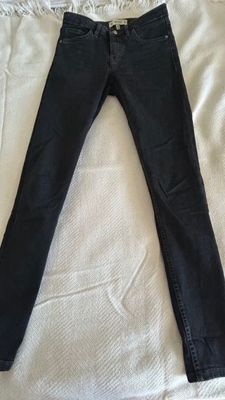 Jeans Mango Negro Talla 34 tiro medio