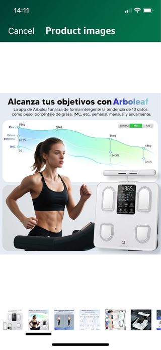 Balanza Inteligente Arboleaf Blanca