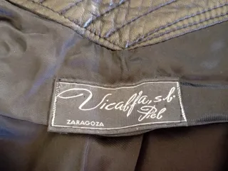 Falda Cuero Natural Vintage Negra