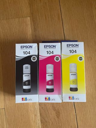 Tintas Epson 104 EcoTank (Negro, Magenta, Amarillo