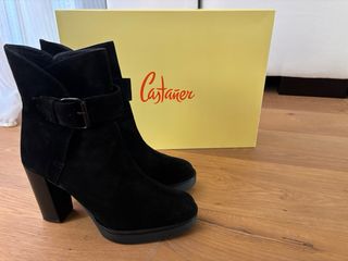 Botines de ante negro Castañer