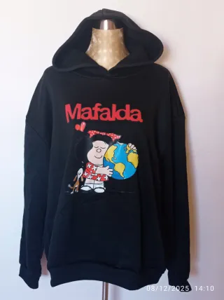 Sudadera Mafalda Negra Talla 50
