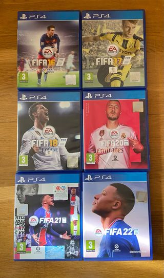 Pack 6 Juegos PS4 FIFA 16, 17, 18, 20, 21, 22
