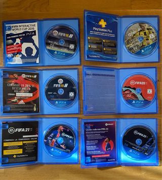 Pack 6 Juegos PS4 FIFA 16, 17, 18, 20, 21, 22