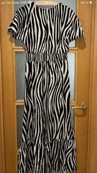 Vestido Verano Negro Blanco Rayas