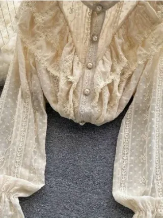 Blusa de gasa elegante mujer