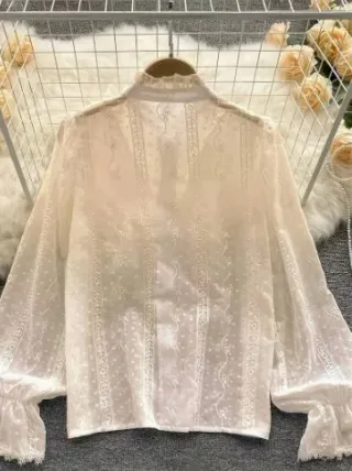 Blusa de gasa elegante mujer