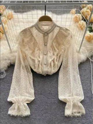 Blusa de gasa elegante mujer