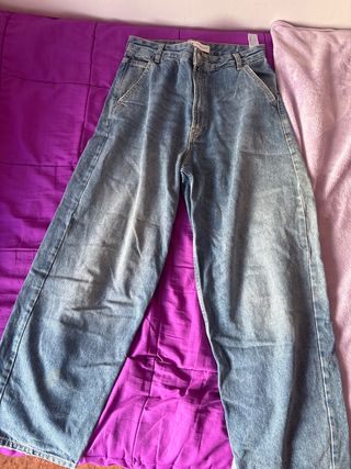 Pantalón vaquero ancho azul