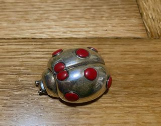 Coccinella laminata in argento