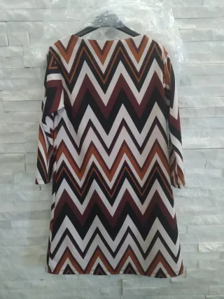 Vestito donna fantasia zig-zag