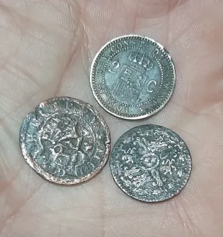 Lote 3 monedas antiguas