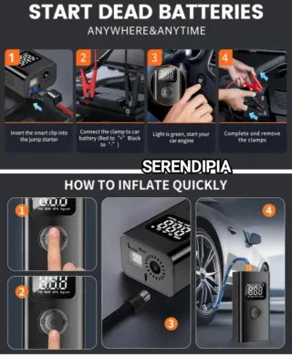 2 ARRANCADORES COMPRESORES DE COCHE POWER BANK.