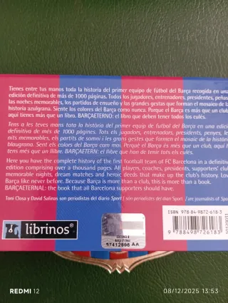 Pack: Historia del Barcelona, postal, foto y libro