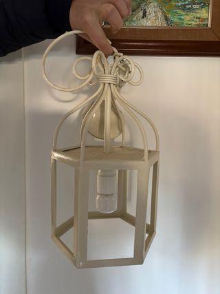 Farol de techo beige metal