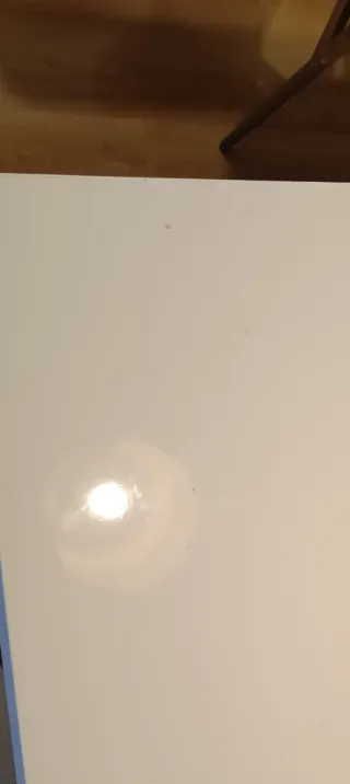 Mesa comedor lacada, brillo blanca.