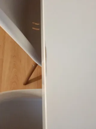 Mesa comedor lacada, brillo blanca.