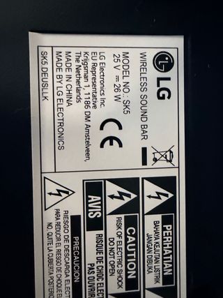 Barra de Sonido LG SK5 Negra