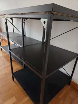 Encimera de cocina laminada 186x2.8 cm (Negro).