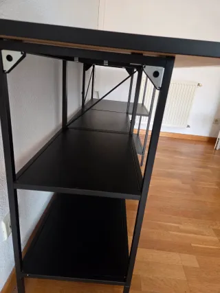 Encimera de cocina laminada 186x2.8 cm (Negro).