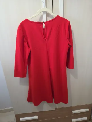 Vestido rojo manga larga