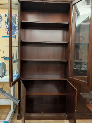 Armario Vitrina Madera y Cristal