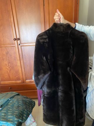 Abrigo muflón marrón talla 38