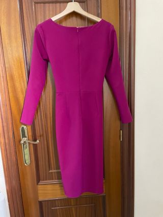 Vestido midi fucsia