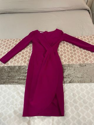 Vestido midi fucsia