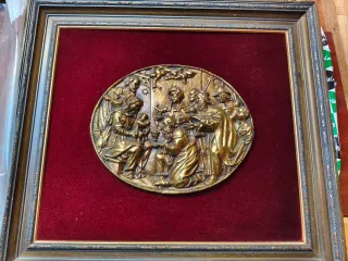 Cuadro Cobre Grabado Adoración Reyes Magos