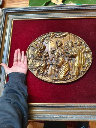 Cuadro Cobre Grabado Adoración Reyes Magos