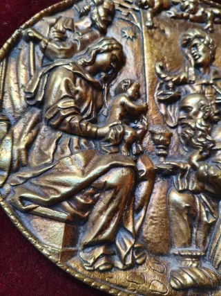 Cuadro Cobre Grabado Adoración Reyes Magos