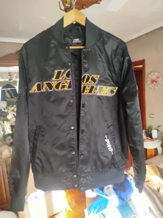 Chaqueta bomber Los Angeles Lakers negra edición l