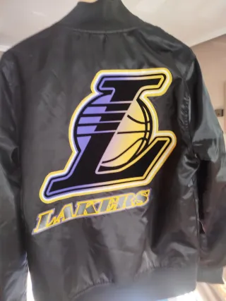 Chaqueta bomber Los Angeles Lakers negra edición l