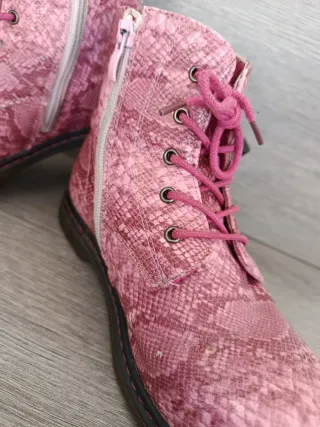 Botines K-Tinni con estampado de serpiente rosa 35