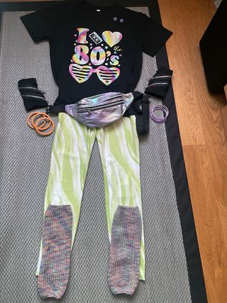 Disfraz conjunto de los 80s Talla S/M