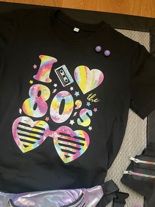 Disfraz conjunto de los 80s Talla S/M