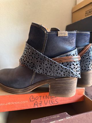 Botines Pikolinos Azules Piel Talla 39