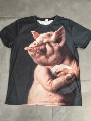 Camiseta Unisex Cerdo Divertido