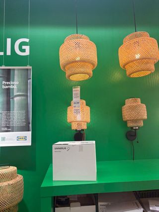Lámpara de techo IKEA SINNERLIG bambú