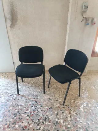 2 Sillas Oficina Negras