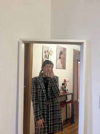 Chaqueta de cuadros mujer