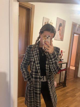 Chaqueta de cuadros mujer